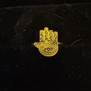 Gold Hamsa Hand Ring